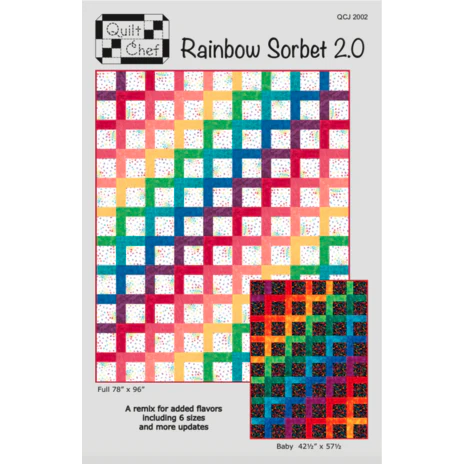 Rainbow Sorbet 2.0 - multi-sized - Quilt Chef