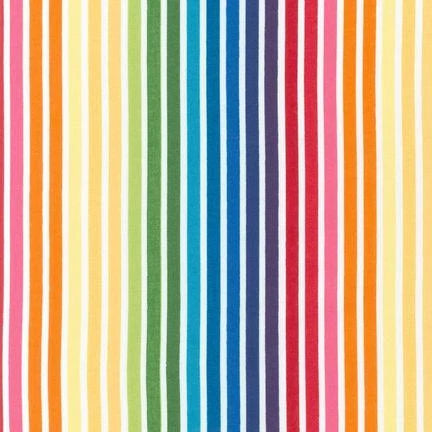 Remix - Bright - Rainbow Stripes - by Anne Kelle