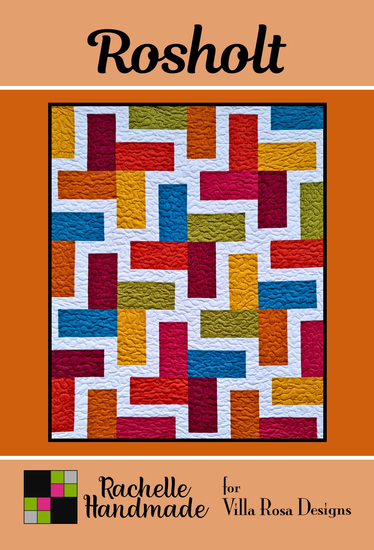 Rosholt Quilt Pattern - 44x55 quilt by Rachelle Handmade for Villa Rosa Designs