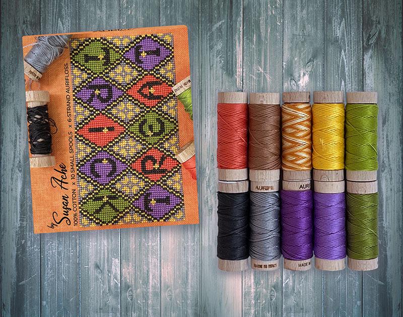 Aurifil- Cotton Embroidery Thread  - Trick or Treat - 10 spools - by Susan Ache