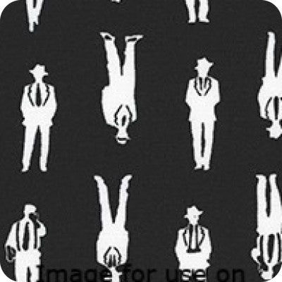 Musings - Black -Frank Sinatra - white figures on black