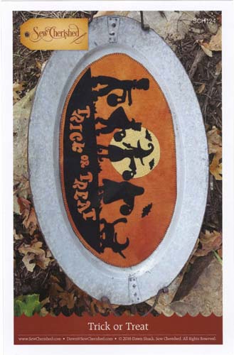 Trick or Treat Black  Fusible5 Silhouettes, Pattern,Witch, Vampire, Monster,Gho