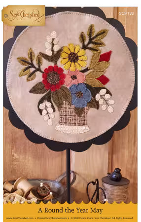A Round The Year - May -flowers - finishes 10" round - Sew Cherished