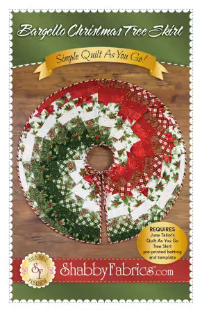 Bargello Christmas Tree Skirt- requires June Tailor's Quilt as you go batting &