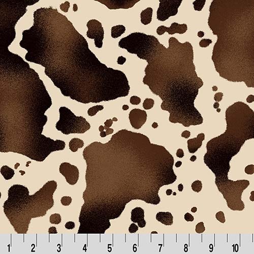 Cuddle 3 - Mustang - Brown -Spots on cream - 100% Polyester - 58/60" wide