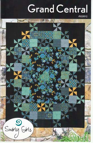 Grand Central - 60 x 78uses panel or theme fabric - Swirly Girls SGD012