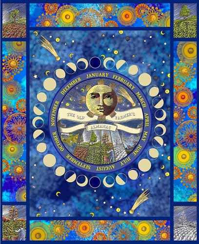 OFA Celestial PANEL 36 x 44 - Old Farmer's Almanac calendar with moon phases
