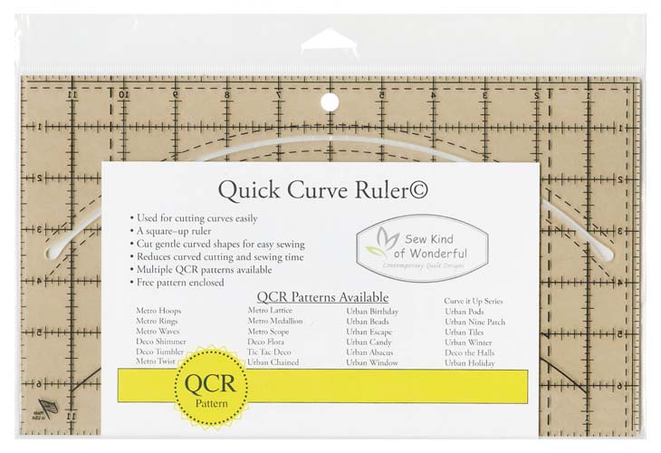Quick Curve Ruler-7 x 12 Ruler with Curve Template, Sew Kind of Wonderful-