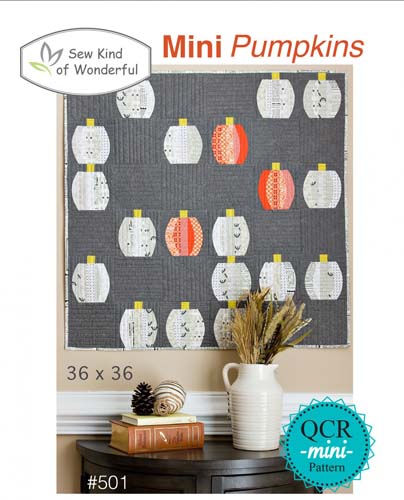 Mini Pumpkins - 36in x 36in - SKW #501 Sew Kind of Wonderful-QCR needs Quick