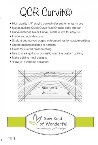 Curvit Ruler for Longarm Use - Sew Kind of Wonderful