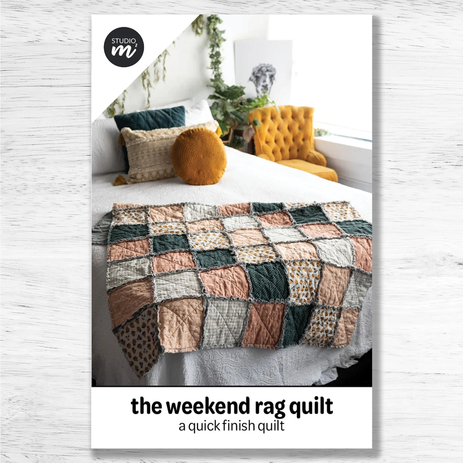 The weekend rag quilt pattern- 2 sizes  - Studio M squared