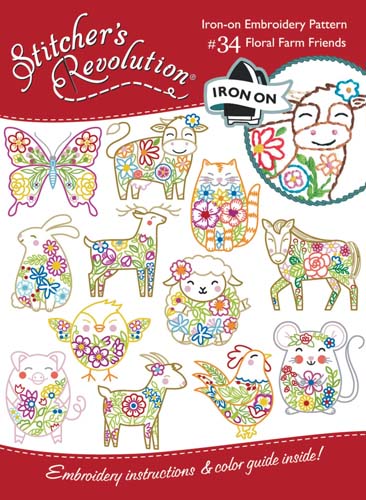 Stitcher's Revolution Embroidery Pattern - Floral Farm Friends #34