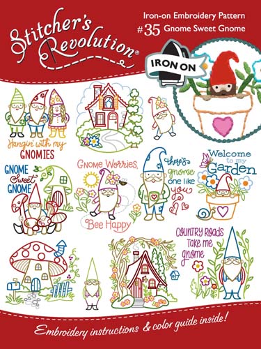 Stitcher's Revolution Embroidery Pattern -Gnome Sweet Gnome #35
