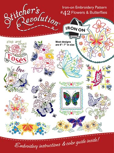 Stitcher's Revolution Embroidery Pattern - Flowers & butterflies - #42