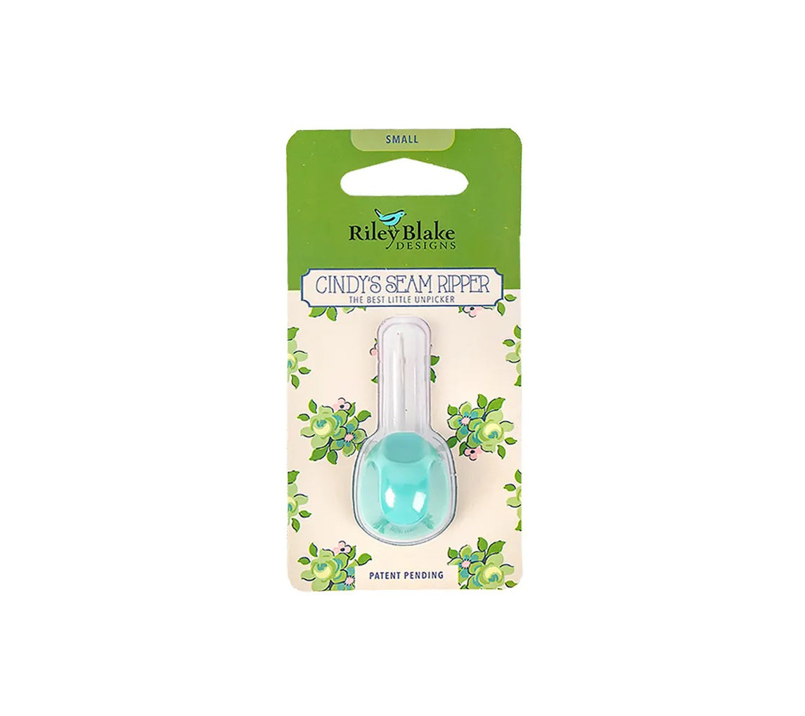 Cindy's seam ripper - aqua - Small - finger grip with ripper