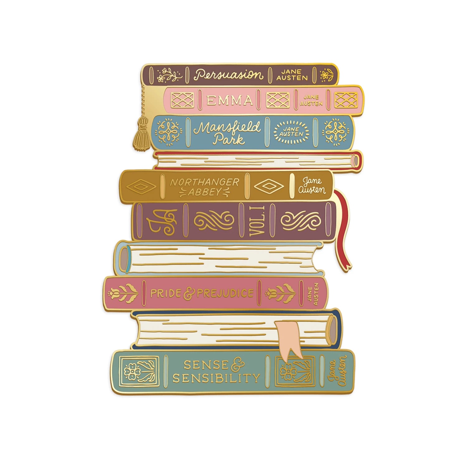 Riley Blake Design - Jane Austen Needle Minder -  Stack of books