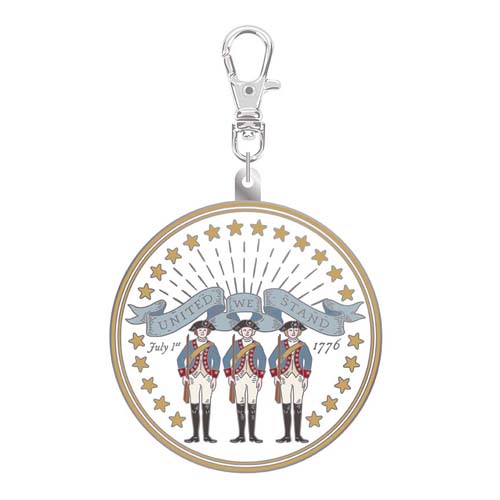 Independence Patriot Enamel Charm - 2.5 x 3.5 - Zipper pulls, scissor fobs, key
