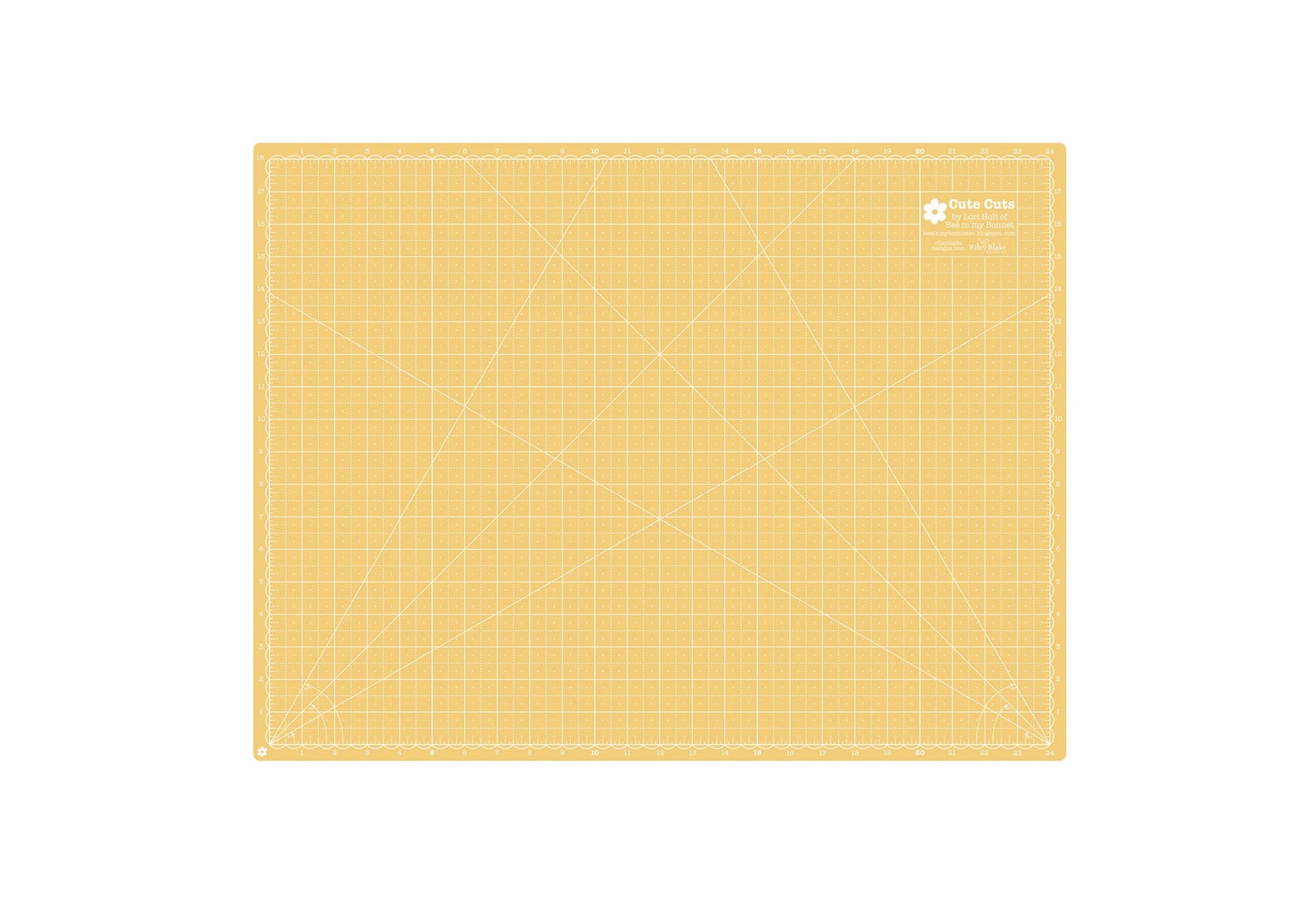 Cutting Mat - 18 x 24 Tea Rose/Honey - Double sided by Lori Holt