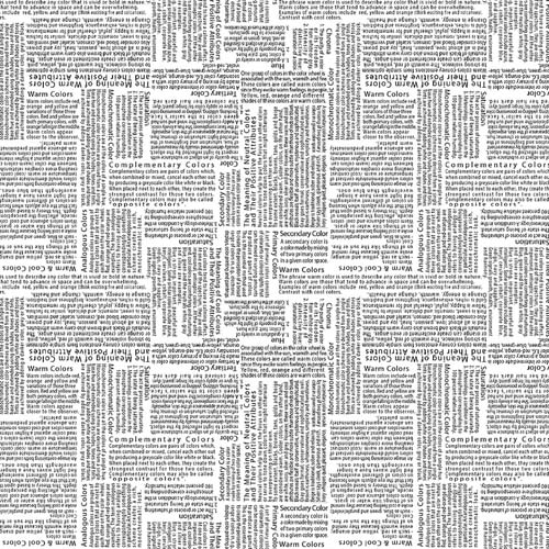 Hothouse Magic - Newsprint - White - black text on white