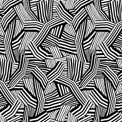 Hothouse Magic - Geometric - Black/White - interwoven black & white stripes
