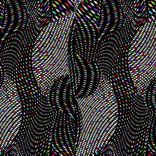 108"  Wide Back - Jazzed - Large Geometric - Black/Multi