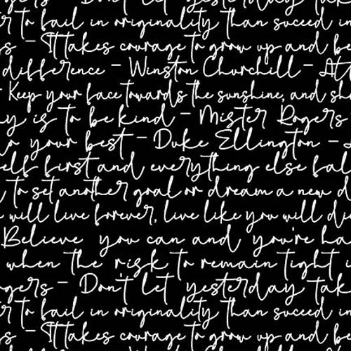 All or Nothing - Script - Black/White - white script on black