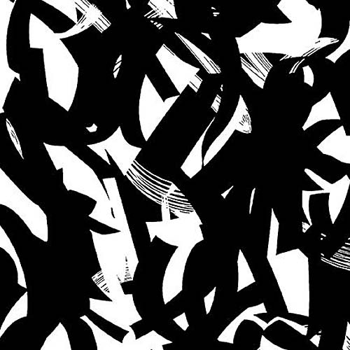 All or Nothing - Brushstrokes- Black/White - large black brush strokes