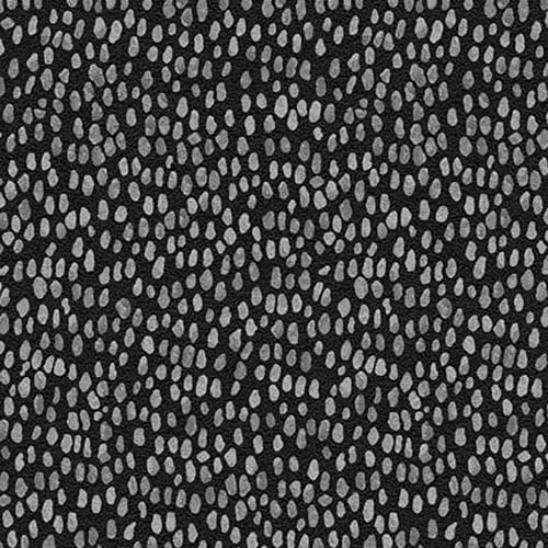 Tonight We Fly - Feather Dots- Charcoal - dots on black