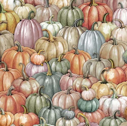 Tonight We Fly - Pumpkin Patch - Citrus - packed pastel pumpkins