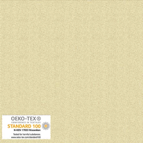 Petits Points - Dots - Cream/Golden - golden brown micro dots on cream