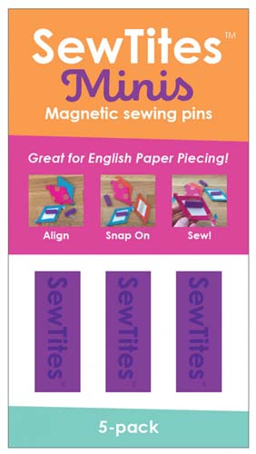 SewTites - Minis - magnetic sewing pins - 5 pk -  use for EPP & applique