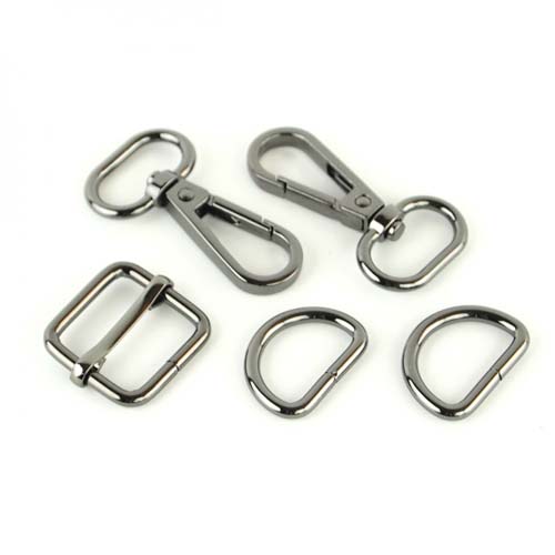 Sallie Tomato- Handbag Notions - Basic Hardware Set level 3-  3/4 inch gunmetal