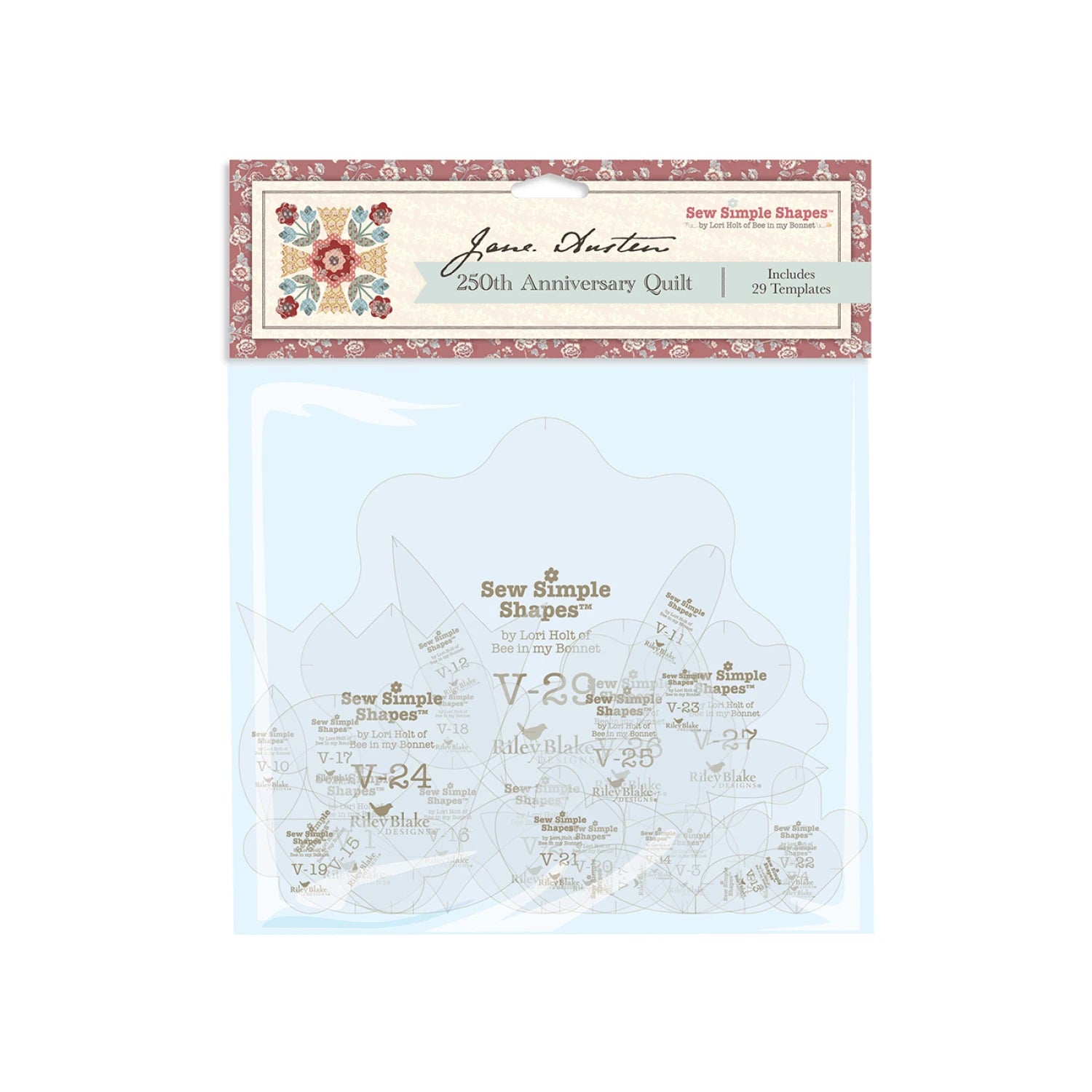 Jane Austin 250 Anniversary Quilt Template Set of 29