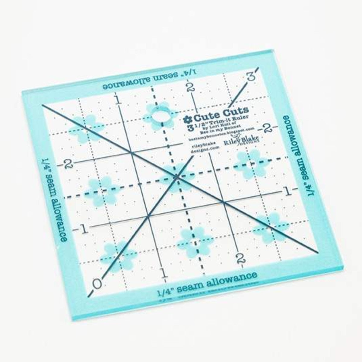 Lori Holt Cute Cuts Trim It Ruler - 3 1/2" x 3 1/2"