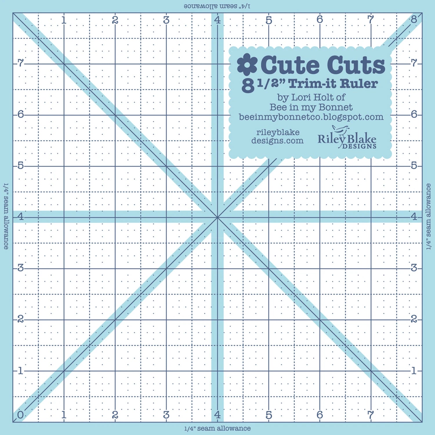 Trim It Ruler Square 8-1/2" x8-1/2 Cute Cuts