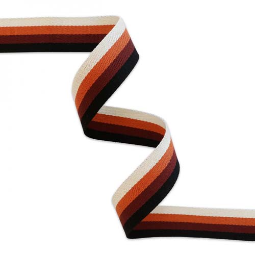 Sallie Tomato - StripedNeutral Webbing - 1.5 inch webbing  - 3 yds.