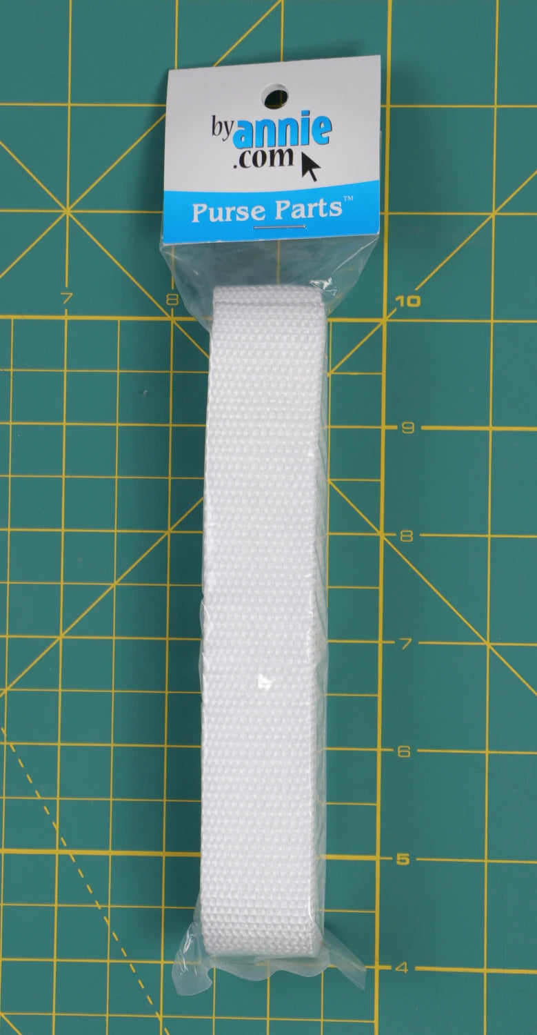 White Polypro strapping - 1 in. by 3 yards - byAnnie.com