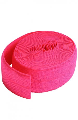 Fold Over Elastic - Lipstick Pink - 3/4in x 2yd