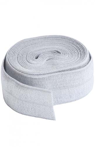 Fold Over Elastic - Pewter - 3/4in x 2yd