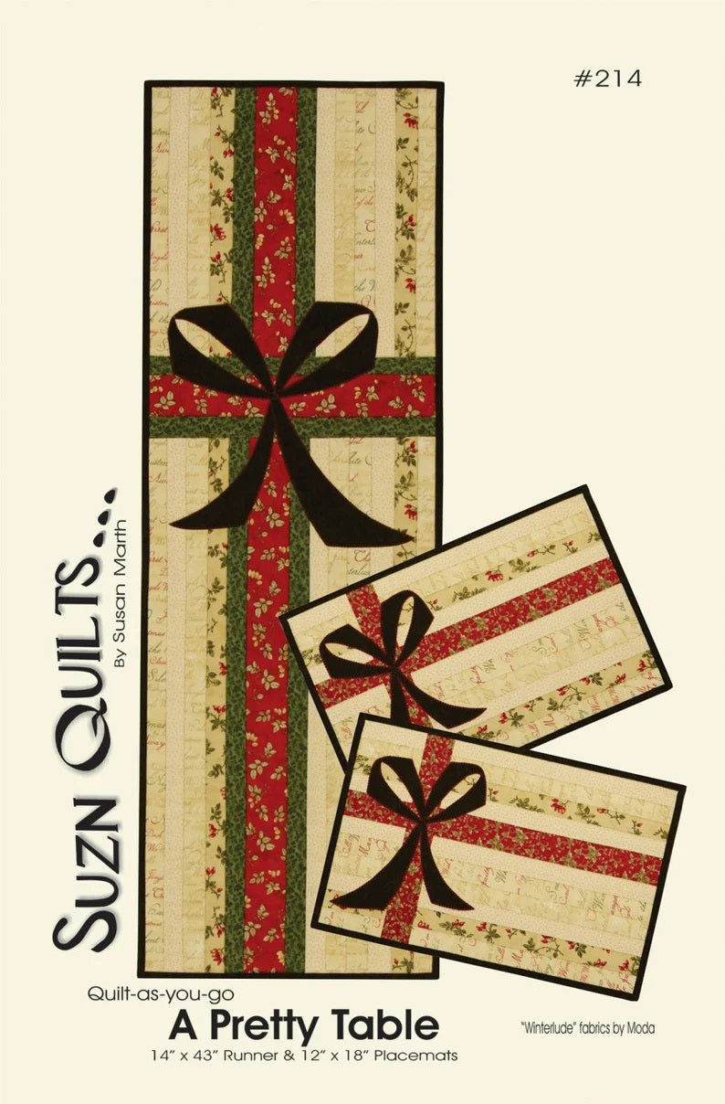 A pretty table - runner andplacemats - Suzn Quilts #214