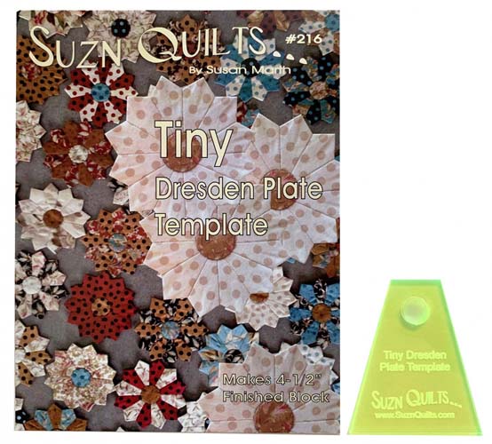 Tiny Dresden Plate Template -By Suzn Quilts - Makes 4 1/2" Finished Block