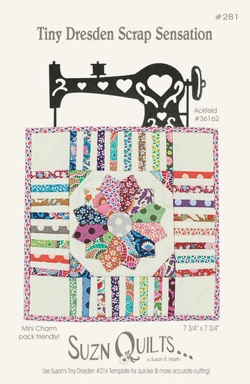 Tiny Dresden Scrap Sensation - Suzn Quilts - 7.75 x 7.75 - #281
