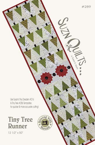 Tiny Tree Runner - 12.5 x 50Uses Tiny Dresden/ Tiny Tree  - Suzn Quilts - #289