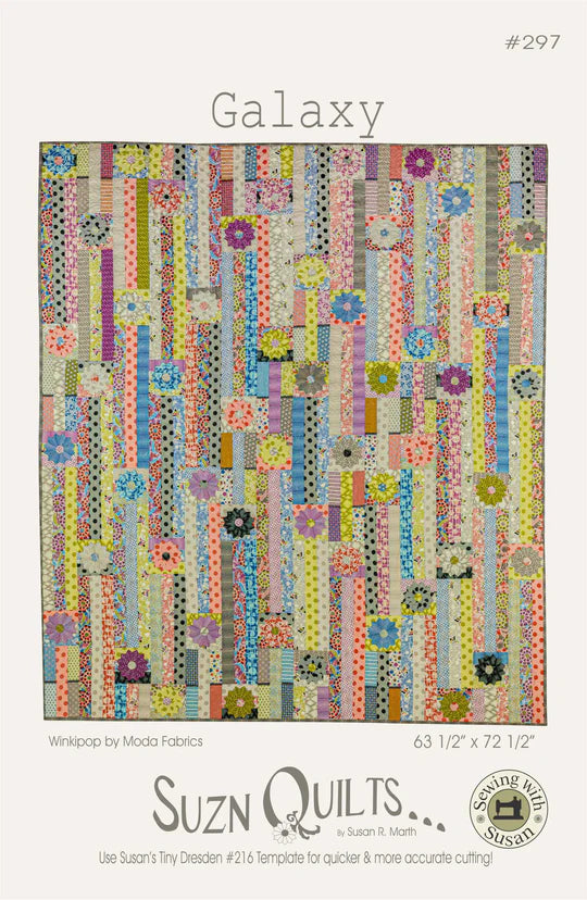 Galaxy - 63.5 x 72.5 -quilt pattern - Suzn Quilts - #297