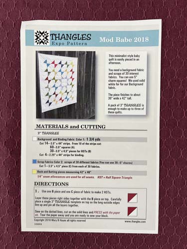 Mod Babe Thangles Pattern - 3" Thangles-Charm friendly-Finishes aprox 36