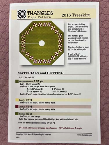 Treeskirt Thangles Pattern - 2.5" Thangles