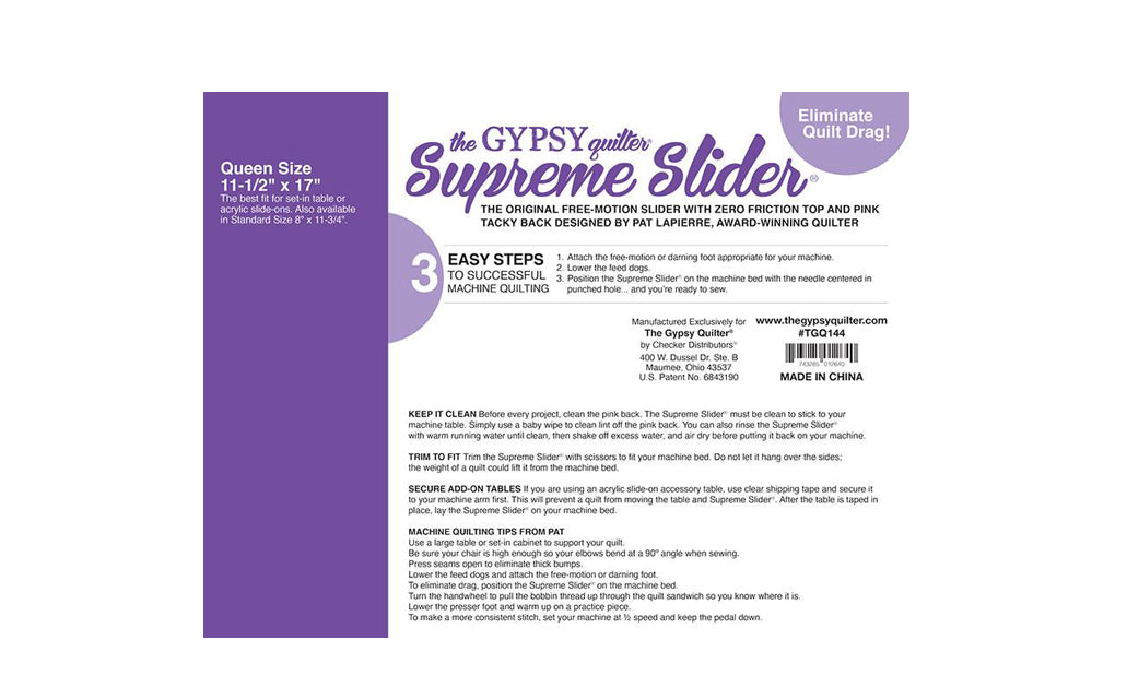 Queen Size Supreme Slider - 11.5x17 inches