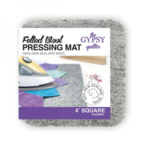 Felted Wool Pressing Mat - 4" Square-100% Premium Wool From The Gypsy Q