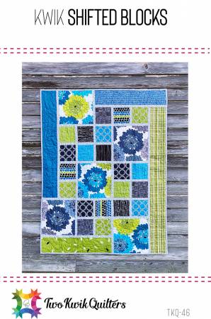 Kwik Shifted Blocks - quilt 48 x 62 - by Two Kwik Quilters TKQ46