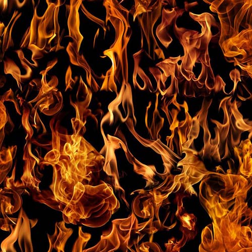 Dragon's Lair - Flames - orange & yellow flames on black